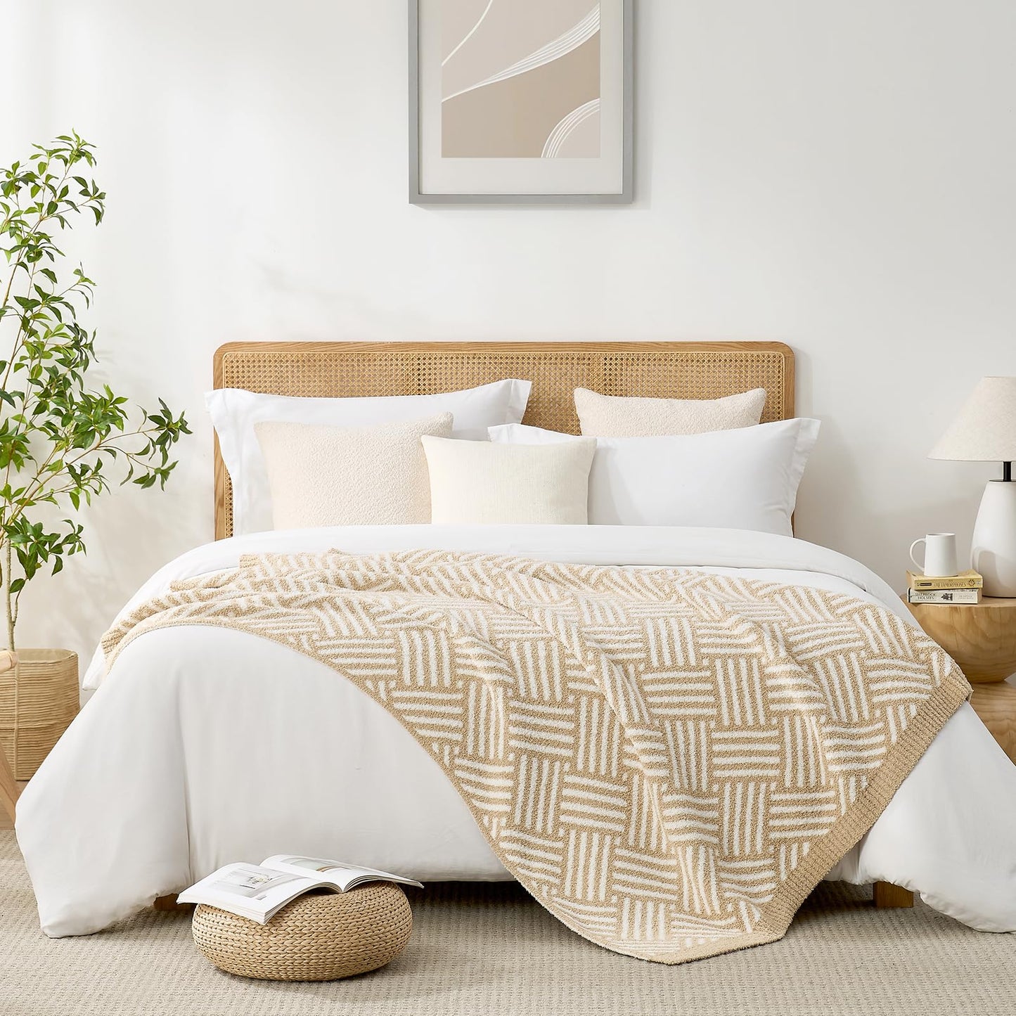 Waffle Throw Blanket Ultra Soft Lightweight Couch Bed Sofa Blanket