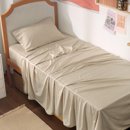 Bamboo Cooling Sheet Set Deep Pocket Silky Breathable Hotel Luxury Bedding