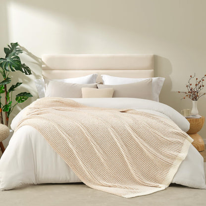 Waffle Throw Blanket Ultra Soft Lightweight Couch Bed Sofa Blanket