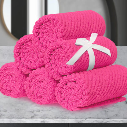 Cotton Bath Towel Set 6 Piece Soft Quick Dry Bathroom Towels Large Gift Set