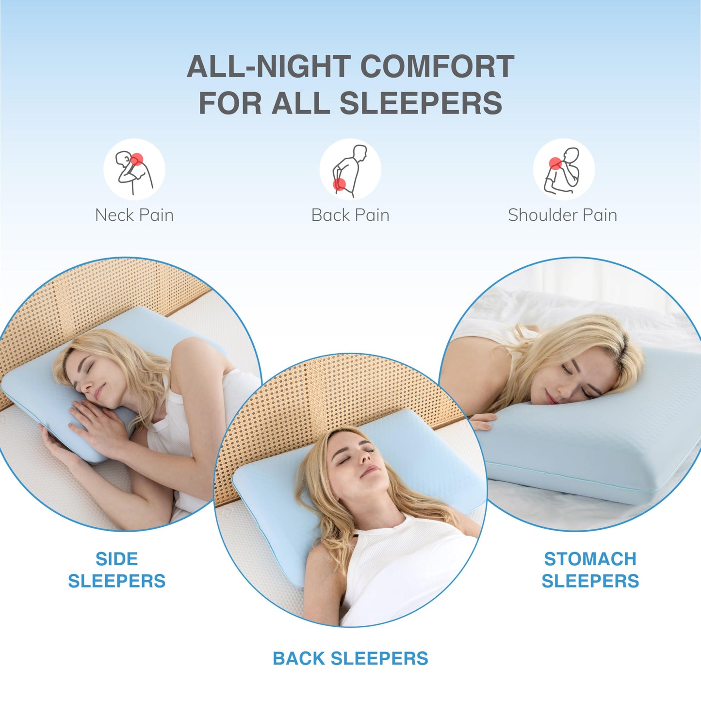 EGOHOME Sleep Memory Foam Pillow