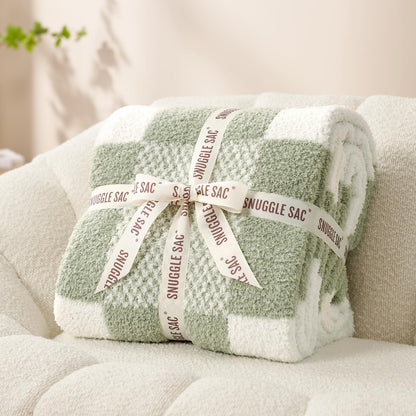 Checkered Microfiber Throw Blanket Soft Couch Sofa Bed Decorative Blanket