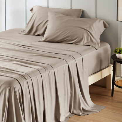 Bamboo Cooling Sheet Set Deep Pocket Silky Breathable Hotel Luxury Bedding