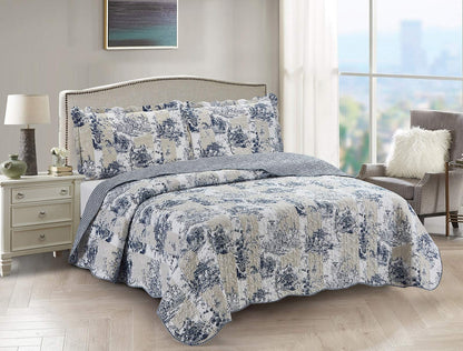 Patchwork Quilt Set Reversible Lightweight All Season Coverlet Bedding