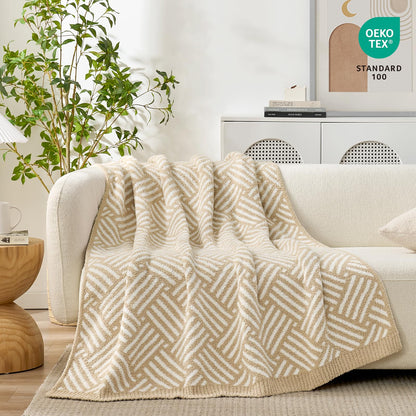 Waffle Throw Blanket Ultra Soft Lightweight Couch Bed Sofa Blanket