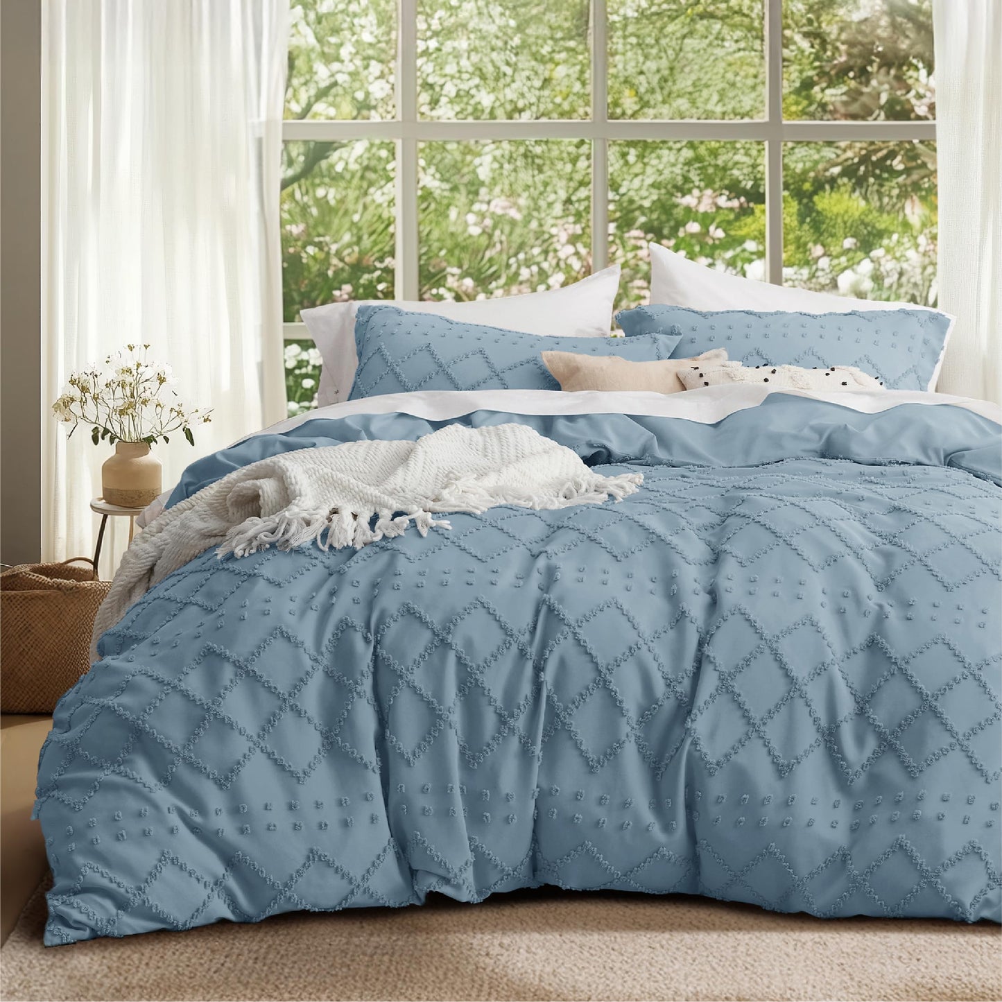 Boho Duvet Cover Soft Breathable All Season Bedding Machine Washable