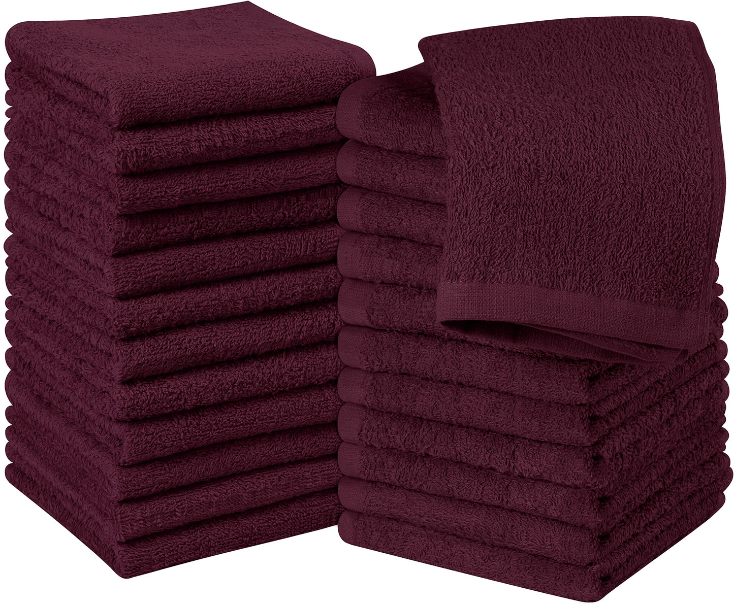 Cotton Washcloth Set Ring Spun Soft Absorbent Face Cloths Premium Towels