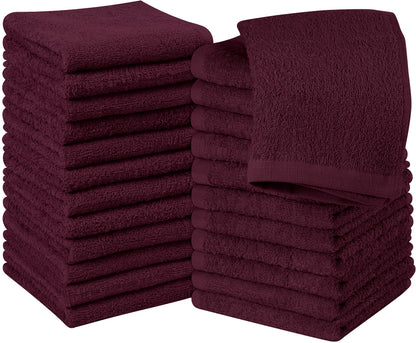 Cotton Washcloth Set Ring Spun Soft Absorbent Face Cloths Premium Towels