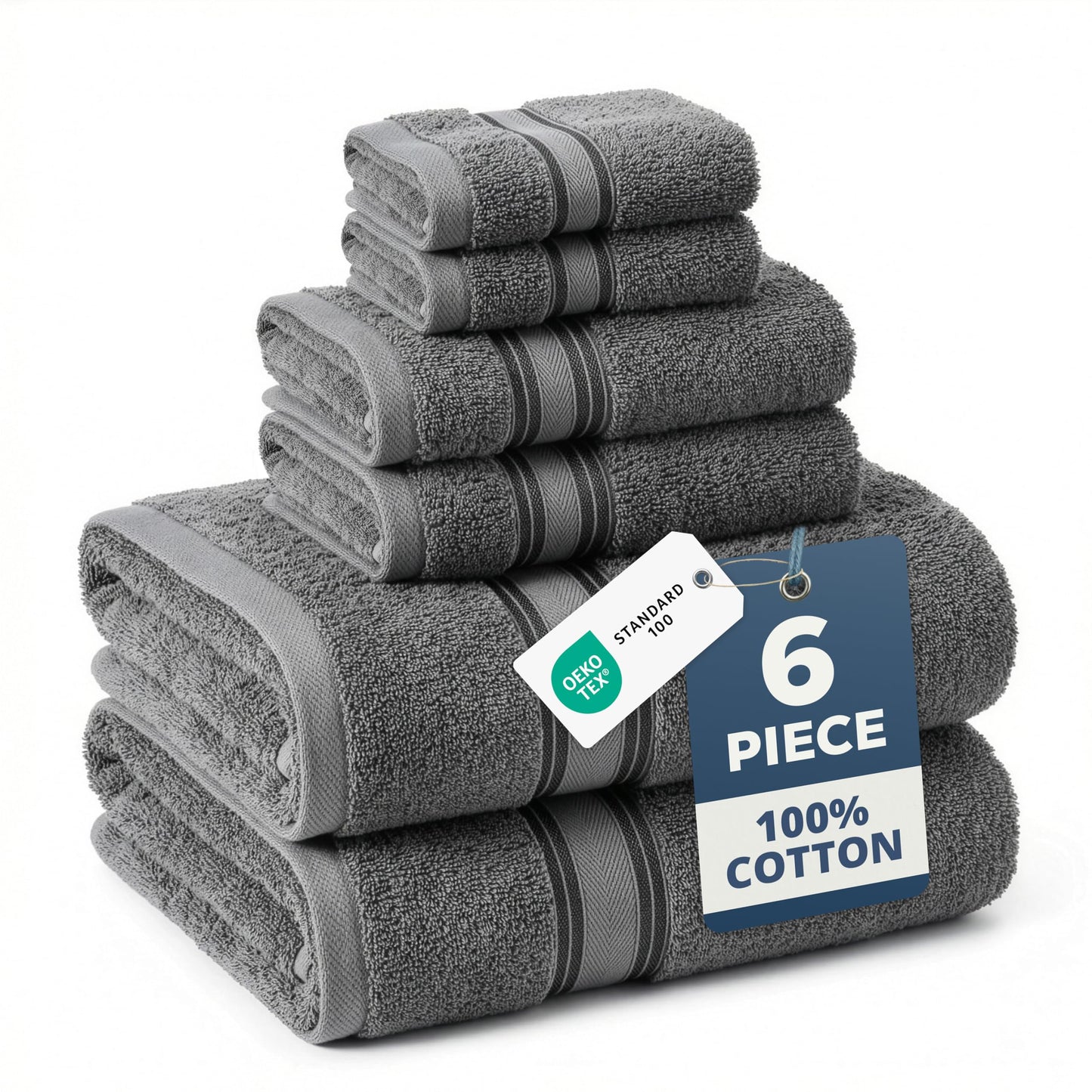 Zero Twist Cotton Bath Towel Set Quick Dry Ultra Absorbent Soft Towels