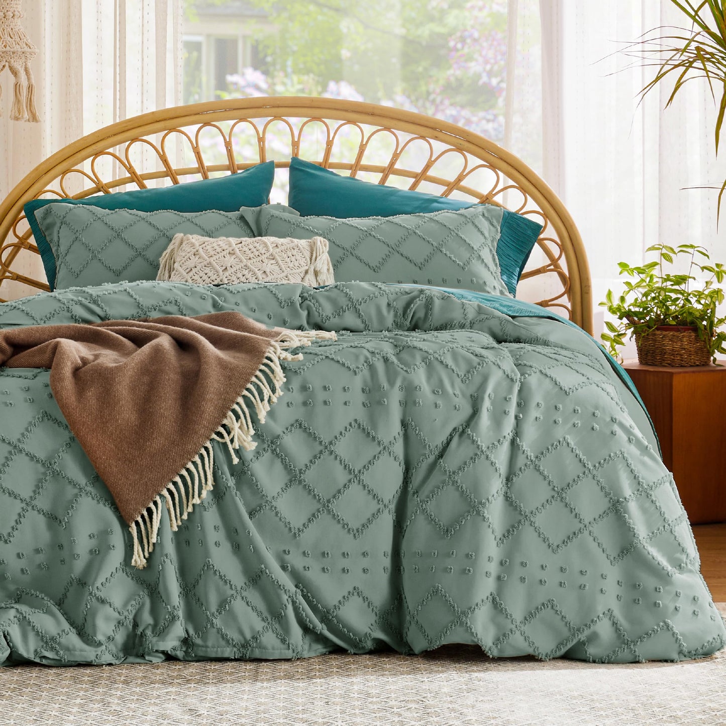 Boho Duvet Cover Soft Breathable All Season Bedding Machine Washable
