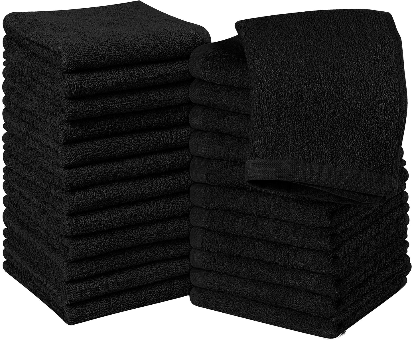 Cotton Washcloth Set Ring Spun Soft Absorbent Face Cloths Premium Towels