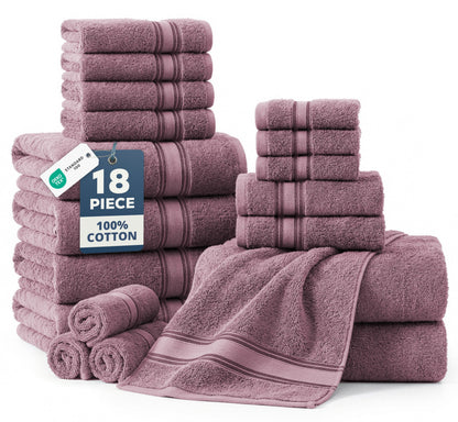 Zero Twist Cotton Bath Towel Set Quick Dry Ultra Absorbent Soft Towels