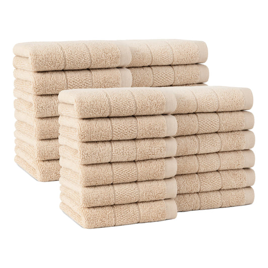 Ring Spun Cotton Washcloth Set Soft Absorbent Multipurpose Fingertip Towels