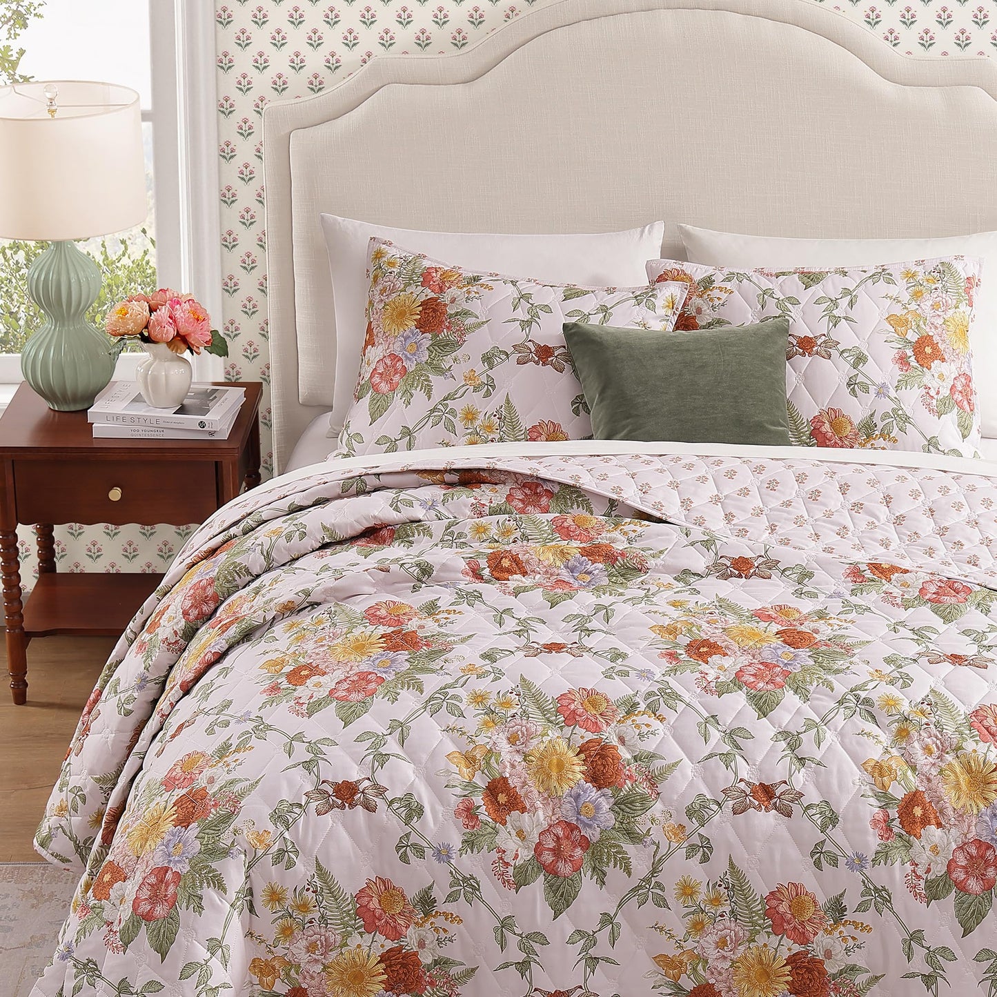 WRENSONGE Floral Quilt Set