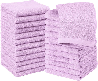 Cotton Washcloth Set Ring Spun Soft Absorbent Face Cloths Premium Towels