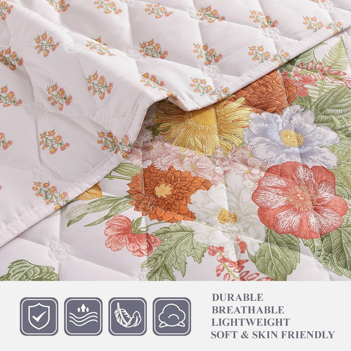 WRENSONGE Floral Quilt Set