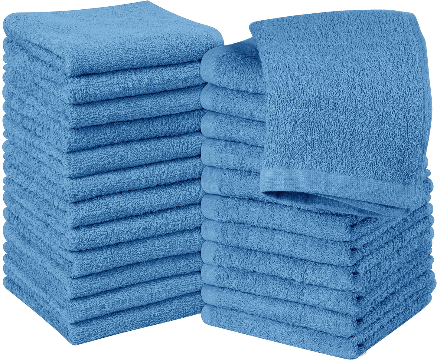 Cotton Washcloth Set Ring Spun Soft Absorbent Face Cloths Premium Towels