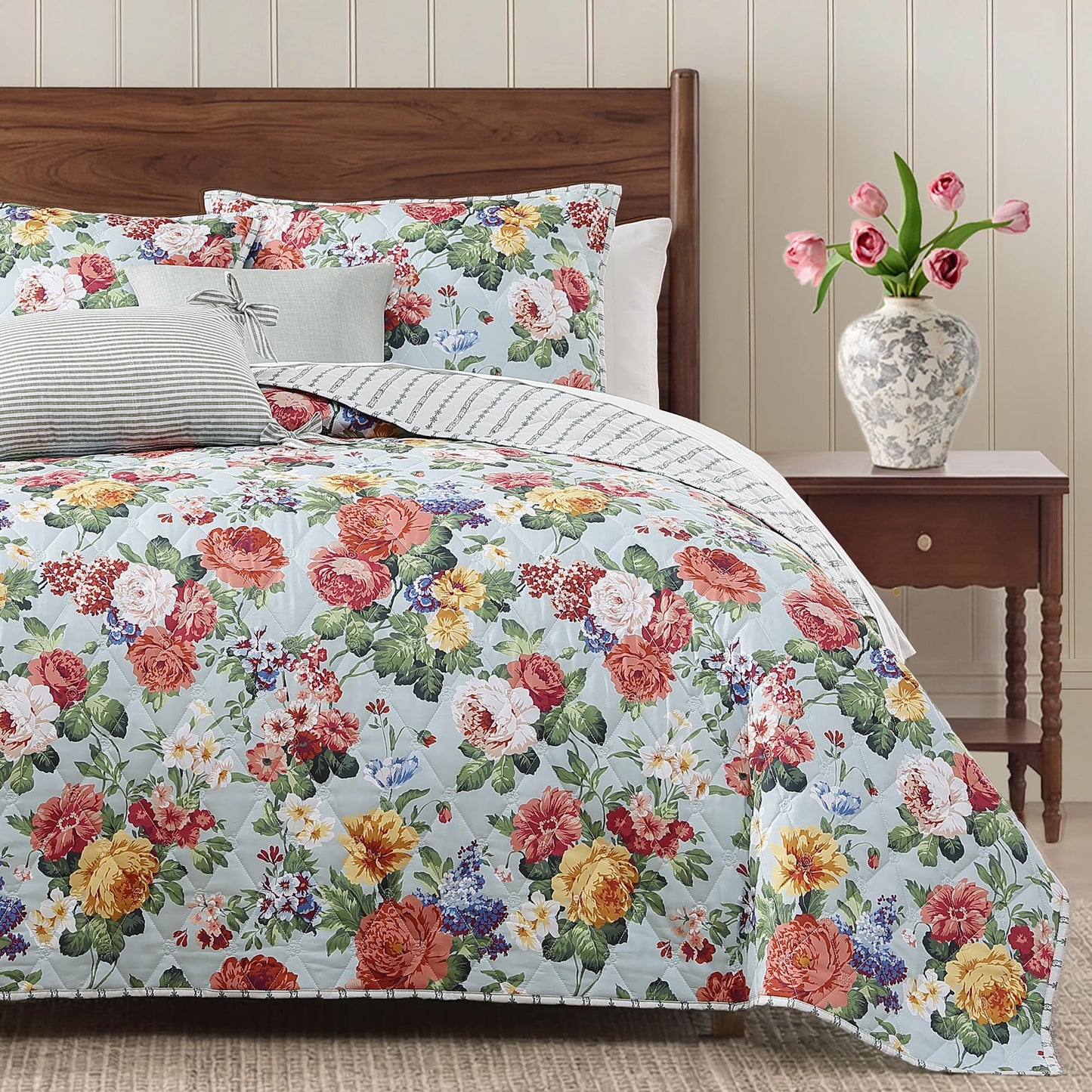 WRENSONGE Floral Quilt Set