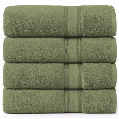 Zero Twist Cotton Bath Towel Set Quick Dry Ultra Absorbent Soft Towels