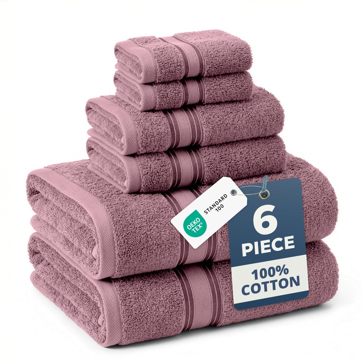 Zero Twist Cotton Bath Towel Set Quick Dry Ultra Absorbent Soft Towels