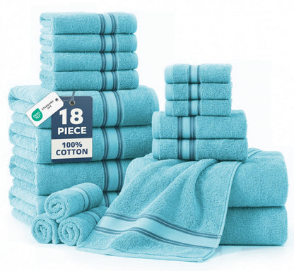Zero Twist Cotton Bath Towel Set Quick Dry Ultra Absorbent Soft Towels