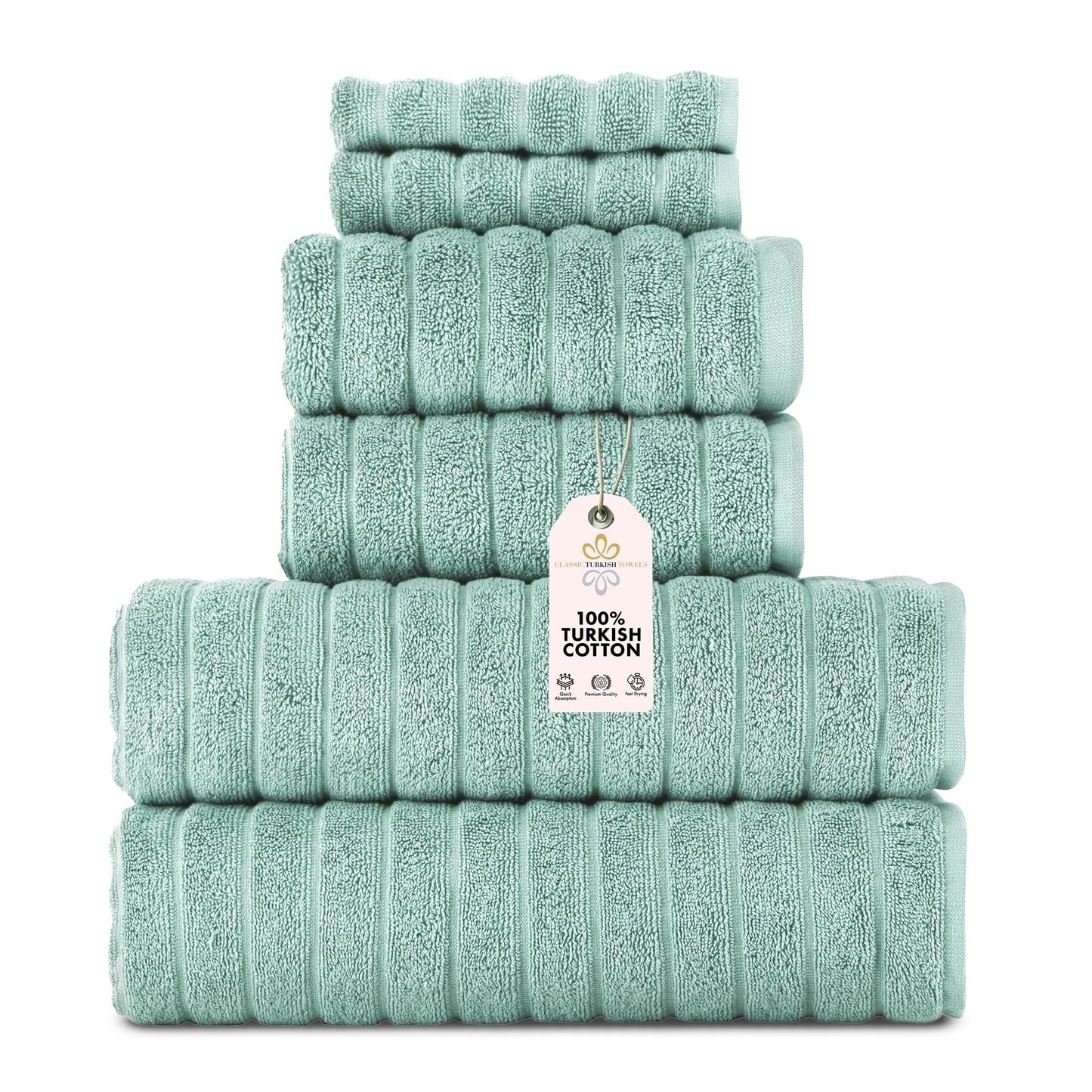 Turkish Cotton Luxury Towel Set Ultra Absorbent Spa Bath Towels