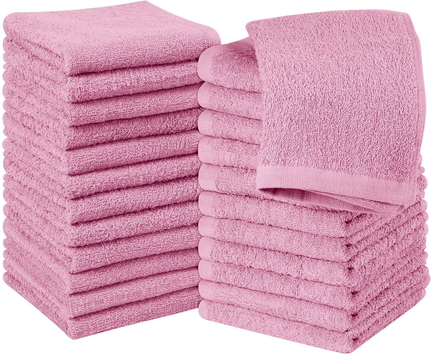 Cotton Washcloth Set Ring Spun Soft Absorbent Face Cloths Premium Towels