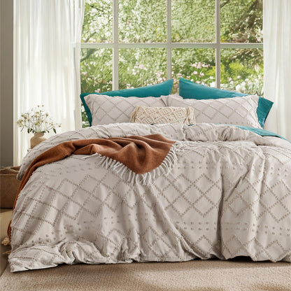 Boho Duvet Cover Soft Breathable All Season Bedding Machine Washable