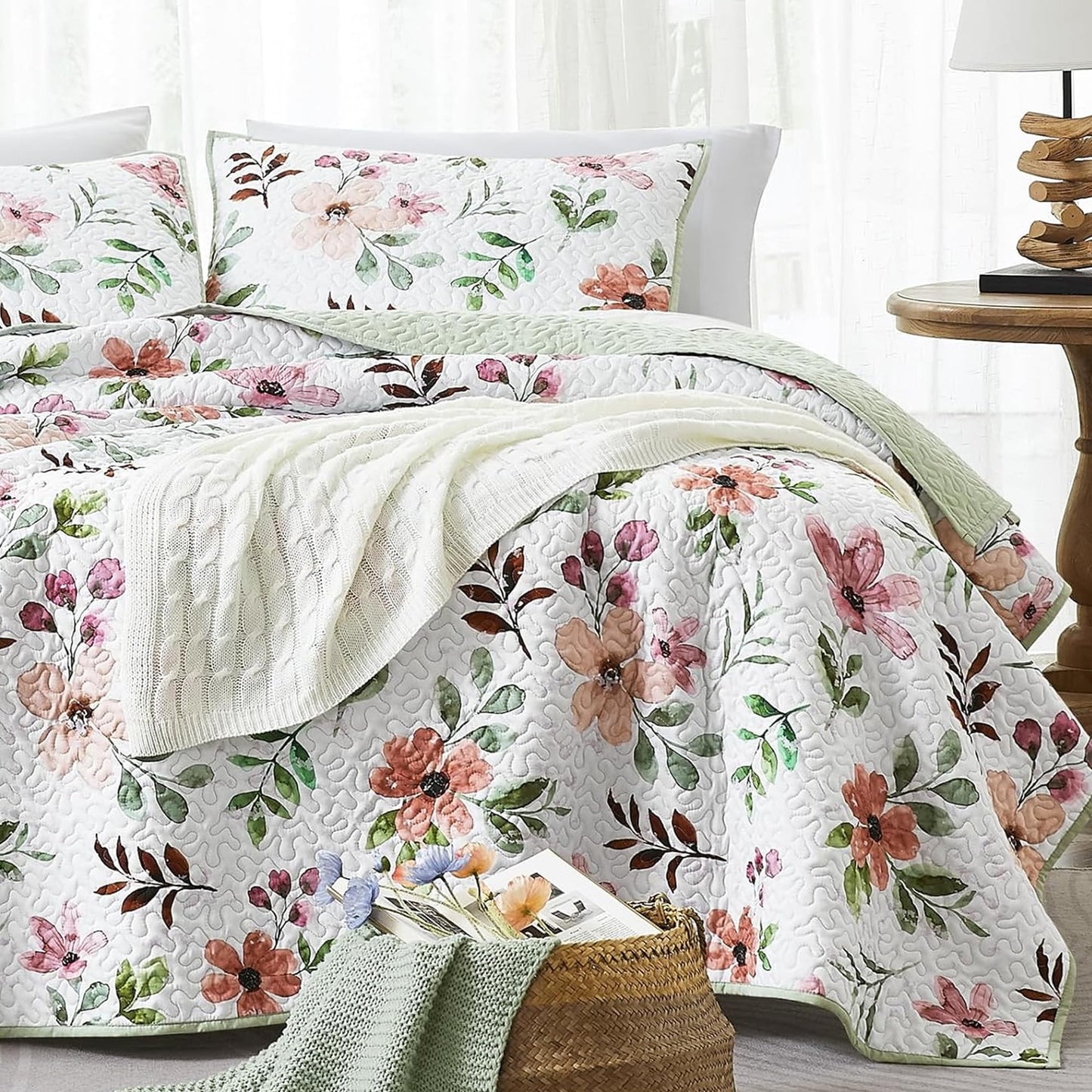 WRENSONGE Floral Quilt Set