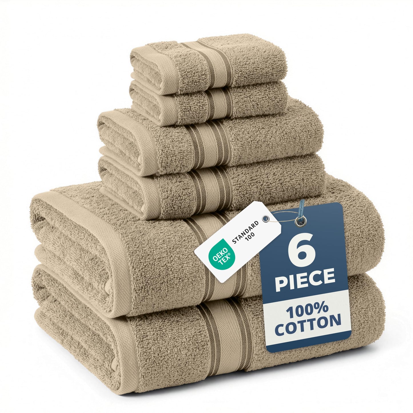Zero Twist Cotton Bath Towel Set Quick Dry Ultra Absorbent Soft Towels