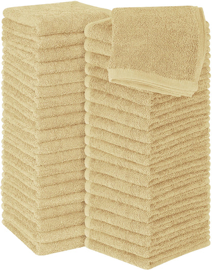 Cotton Washcloth Set Ring Spun Soft Absorbent Face Cloths Premium Towels