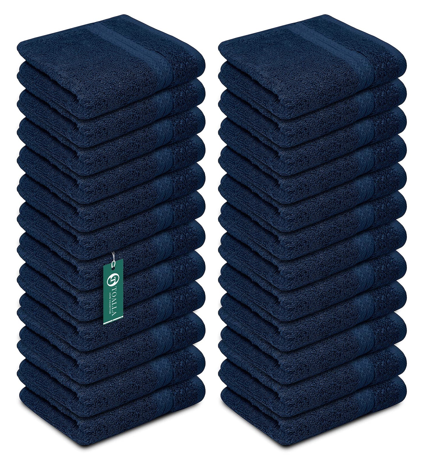 Cotton Washcloth Set 400 GSM Soft Face Body Towels 12x12 12 Pack