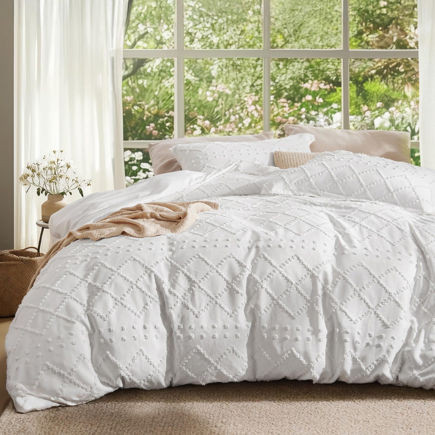 Boho Duvet Cover Soft Breathable All Season Bedding Machine Washable