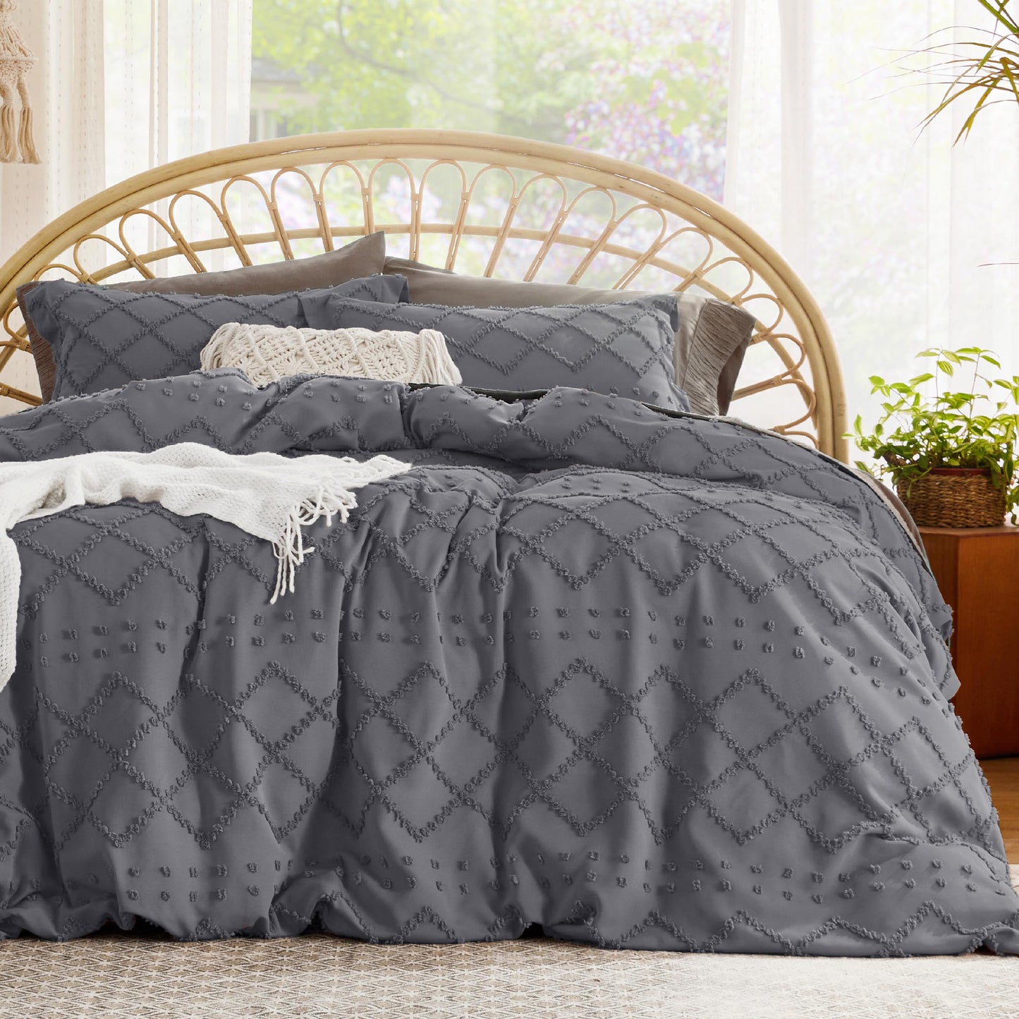 Boho Duvet Cover Soft Breathable All Season Bedding Machine Washable