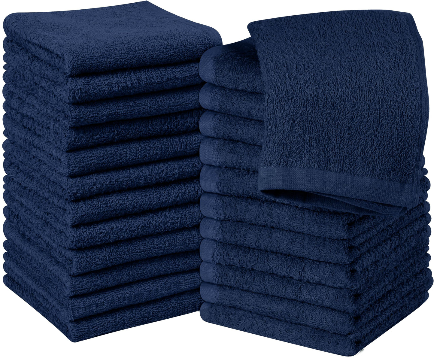 Cotton Washcloth Set Ring Spun Soft Absorbent Face Cloths Premium Towels