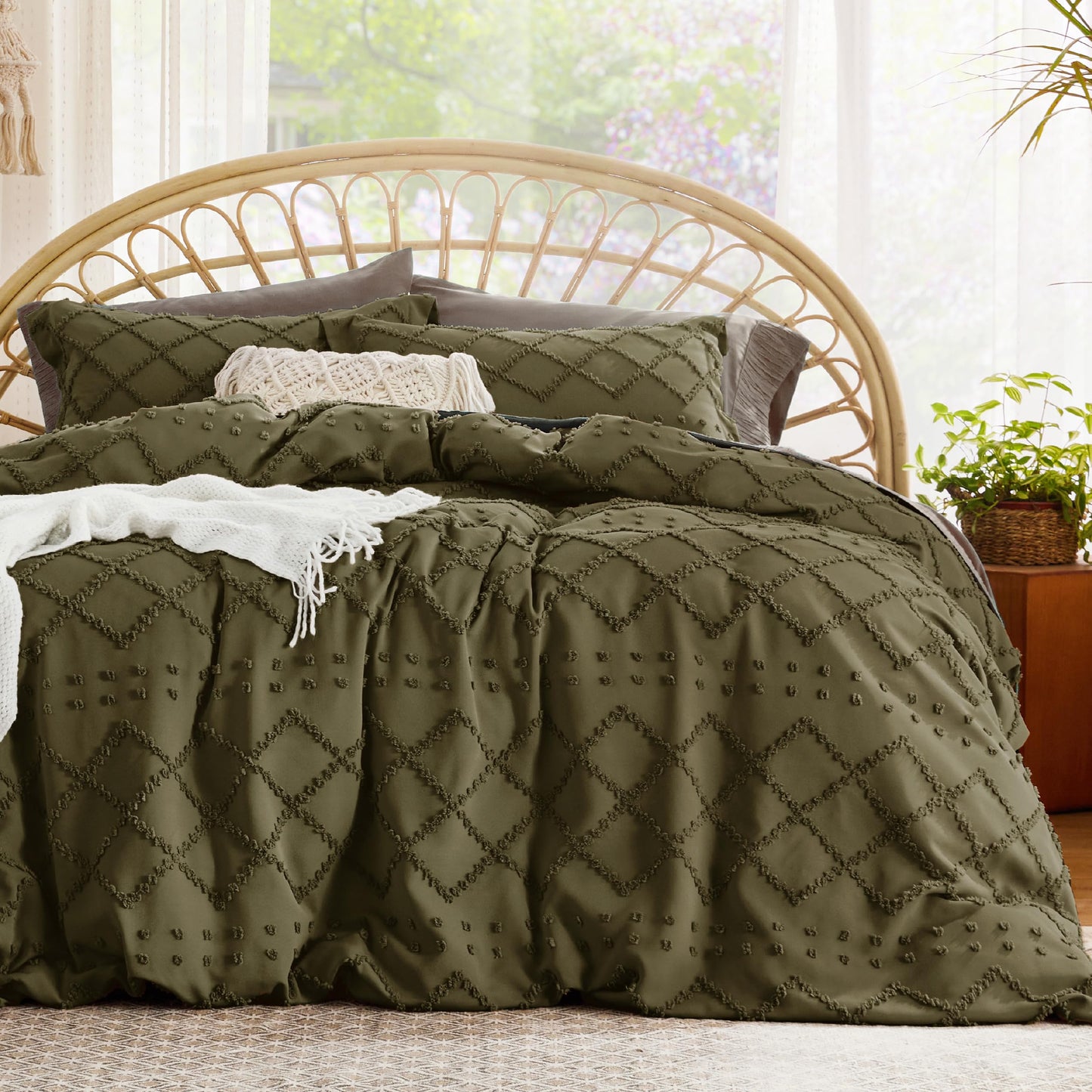 Boho Duvet Cover Soft Breathable All Season Bedding Machine Washable