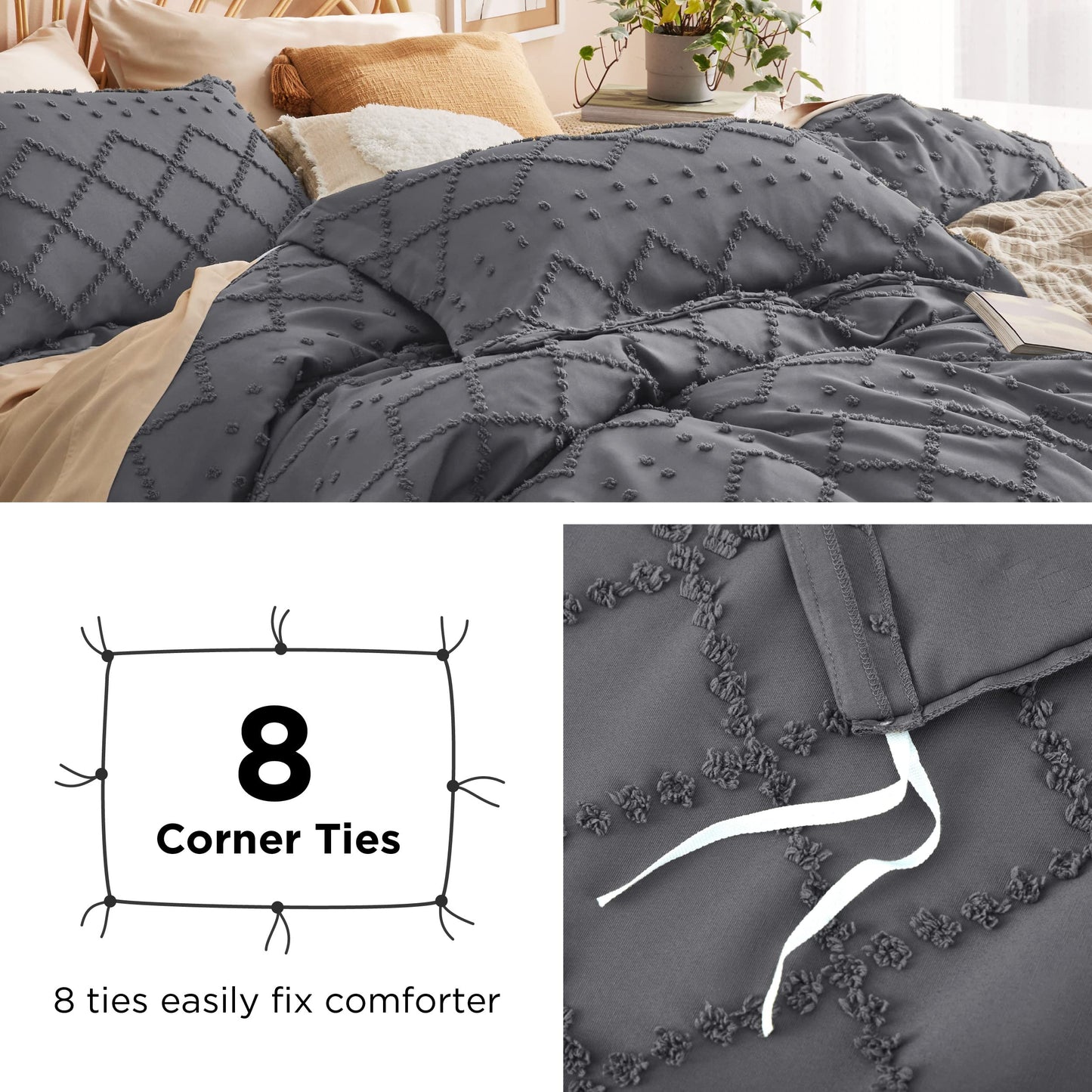 Boho Duvet Cover Soft Breathable All Season Bedding Machine Washable