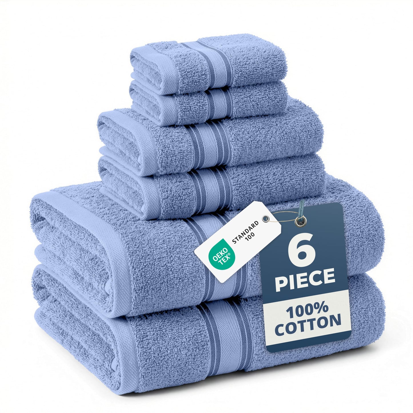 Zero Twist Cotton Bath Towel Set Quick Dry Ultra Absorbent Soft Towels