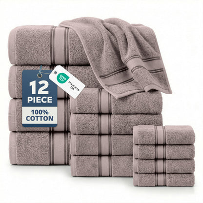 Zero Twist Cotton Bath Towel Set Quick Dry Ultra Absorbent Soft Towels