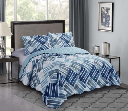 Patchwork Quilt Set Reversible Lightweight All Season Coverlet Bedding