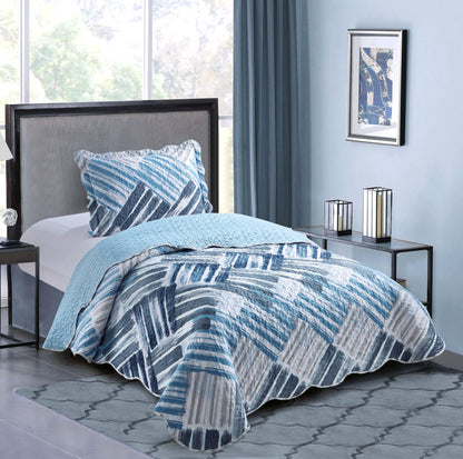 Patchwork Quilt Set Reversible Lightweight All Season Coverlet Bedding