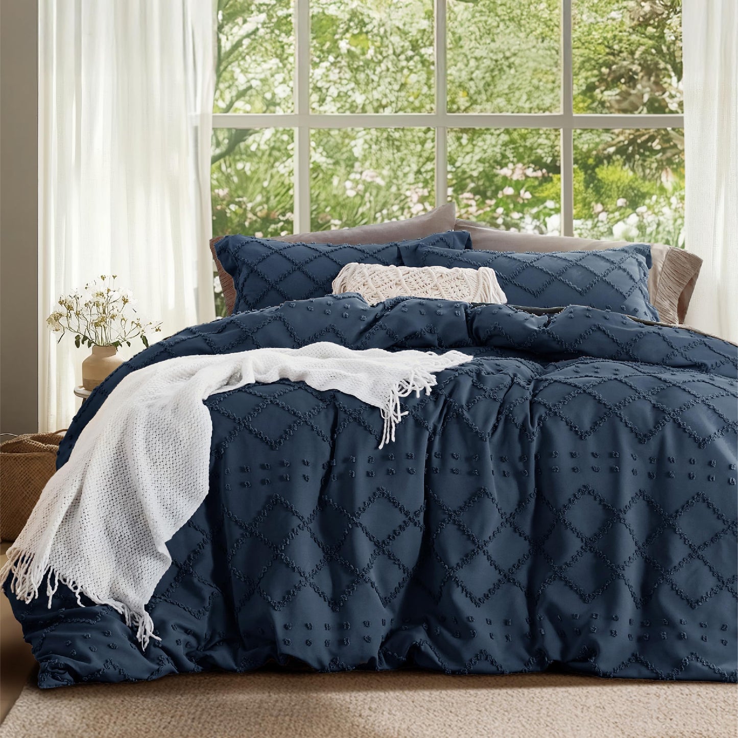 Boho Duvet Cover Soft Breathable All Season Bedding Machine Washable