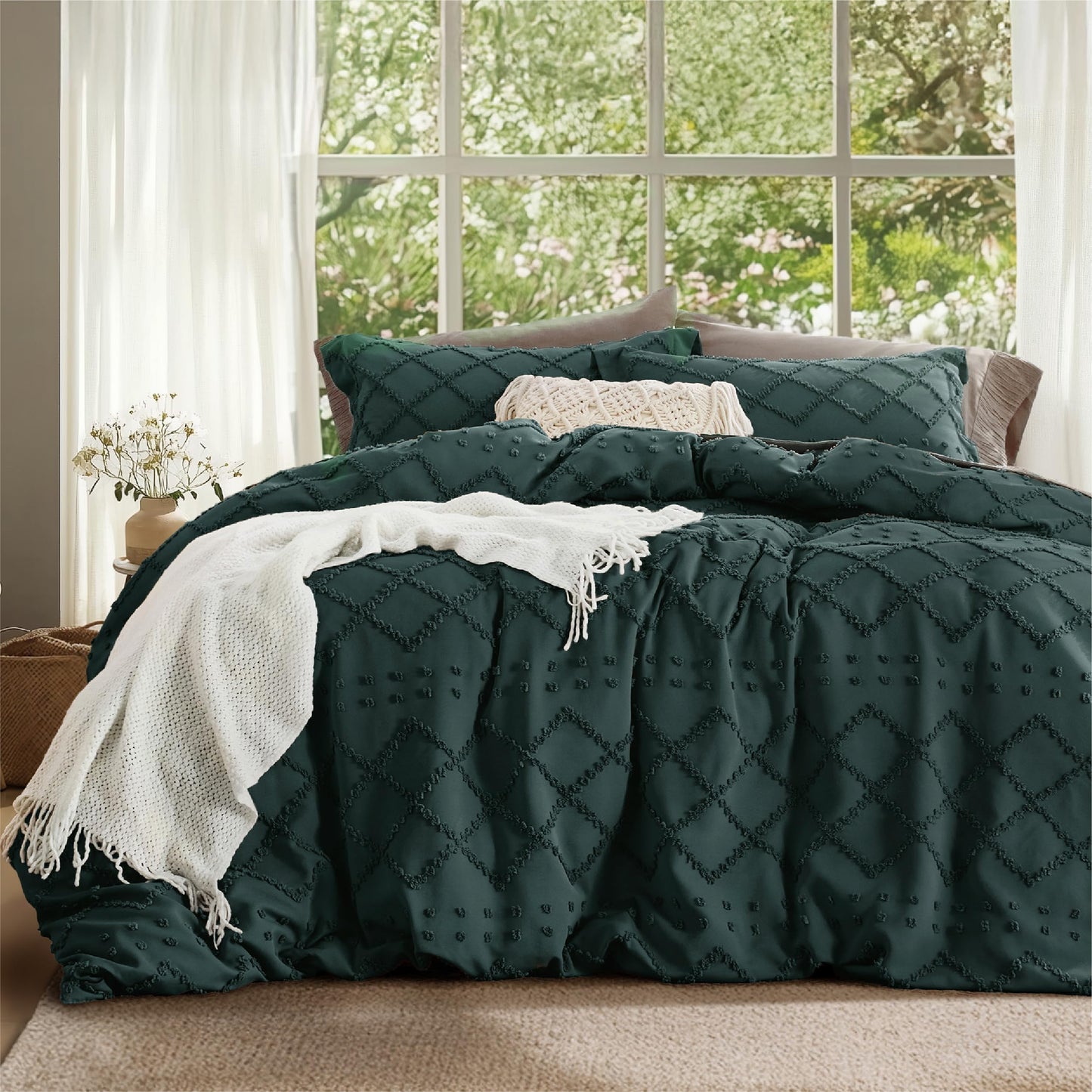 Boho Duvet Cover Soft Breathable All Season Bedding Machine Washable