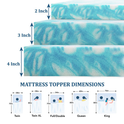 EGO Topper Cal King Memory Foam Mattress Topper
