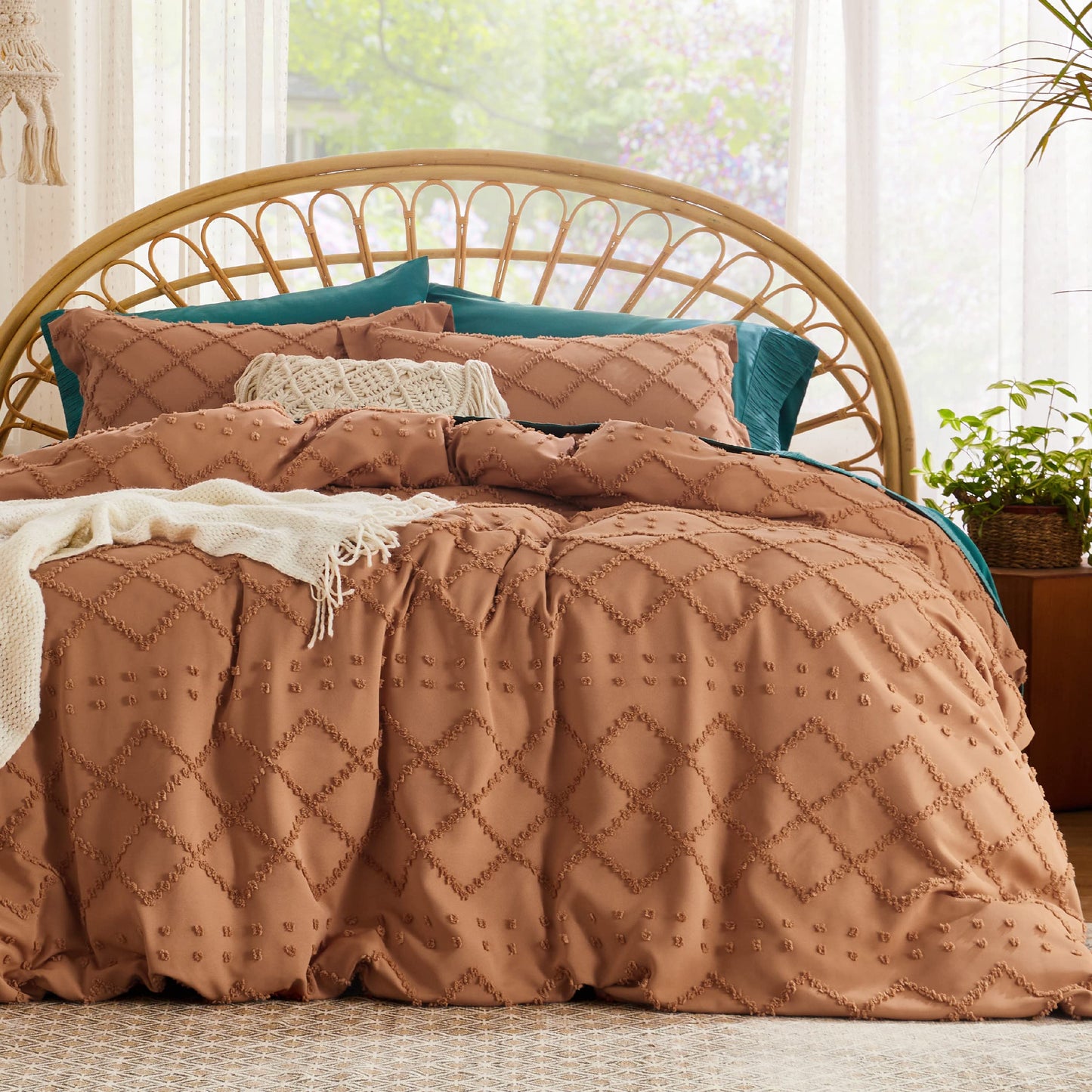 Boho Duvet Cover Soft Breathable All Season Bedding Machine Washable