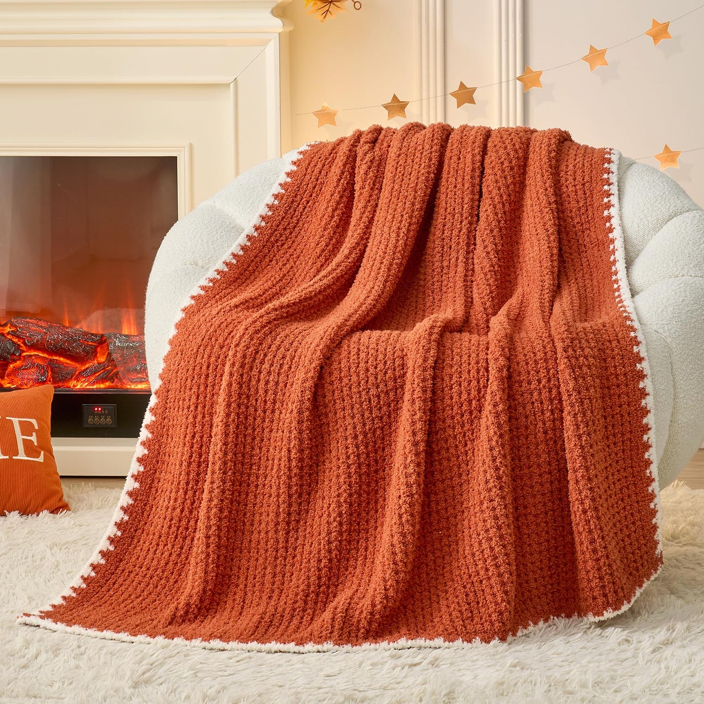 Waffle Throw Blanket Ultra Soft Lightweight Couch Bed Sofa Blanket