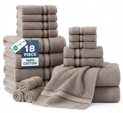 Zero Twist Cotton Bath Towel Set Quick Dry Ultra Absorbent Soft Towels