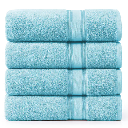 Zero Twist Cotton Bath Towel Set Quick Dry Ultra Absorbent Soft Towels