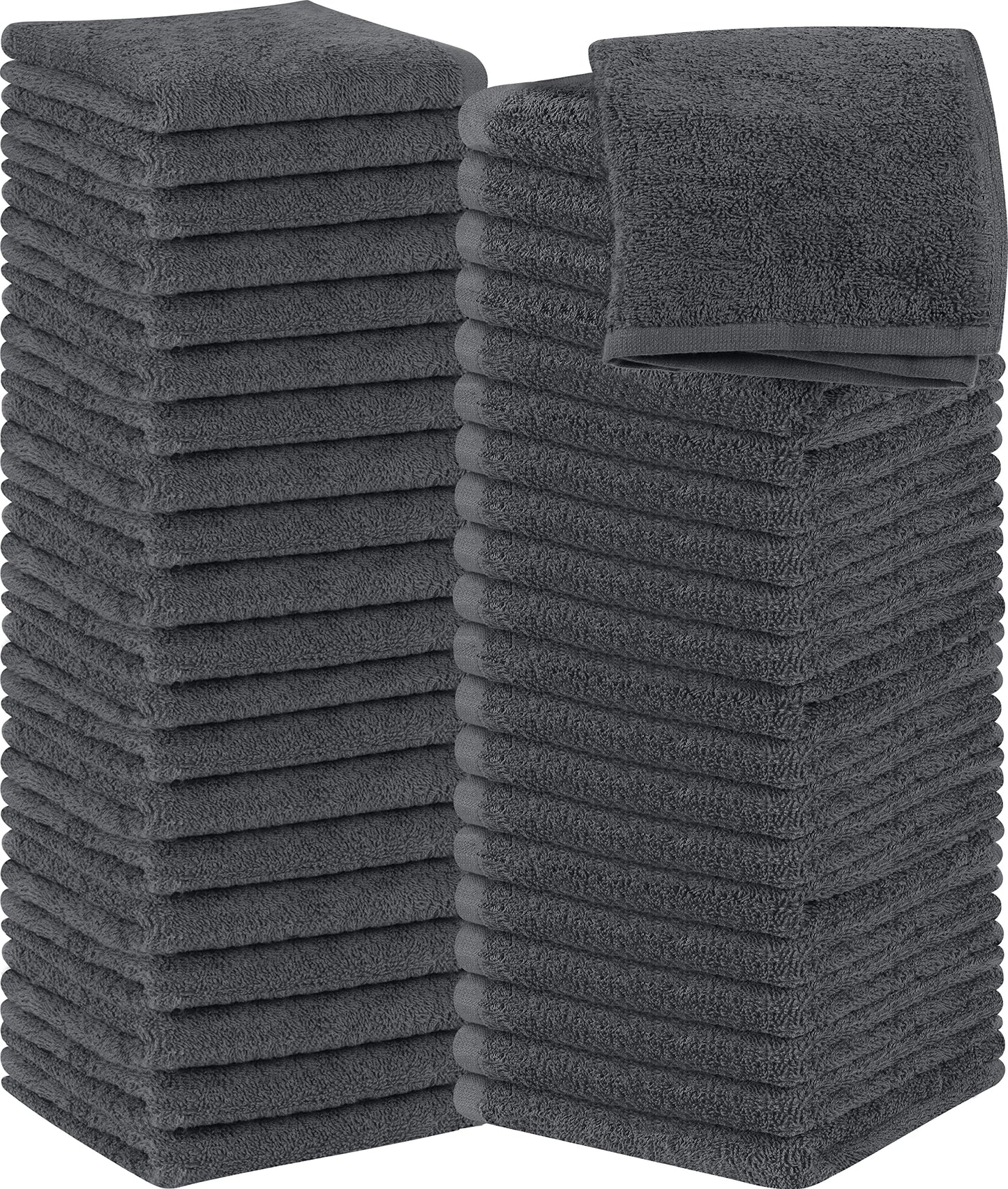 Cotton Washcloth Set Ring Spun Soft Absorbent Face Cloths Premium Towels