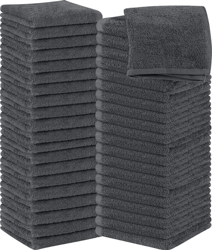 Cotton Washcloth Set Ring Spun Soft Absorbent Face Cloths Premium Towels